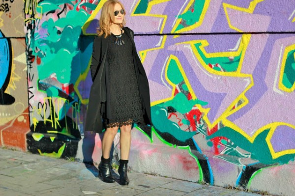 black lace dress | 40plusstyle.com