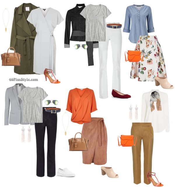 Spring capsule wardrobe for the hourglass body shape