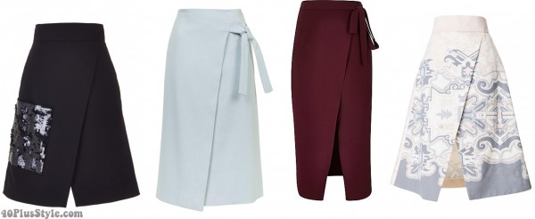 wrap skirt spring trends | 40plusstyle.com