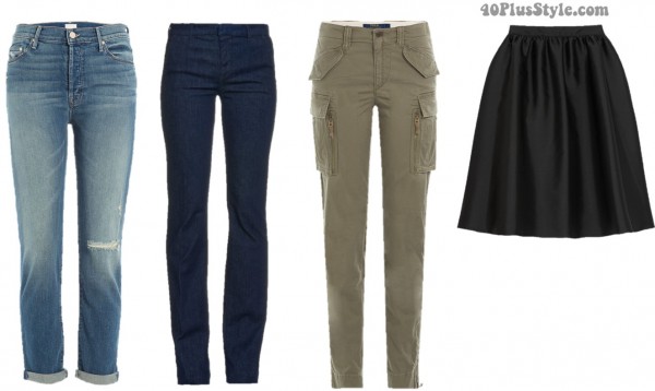 casual spring outfits jeans khakis | 40plusstyle.com