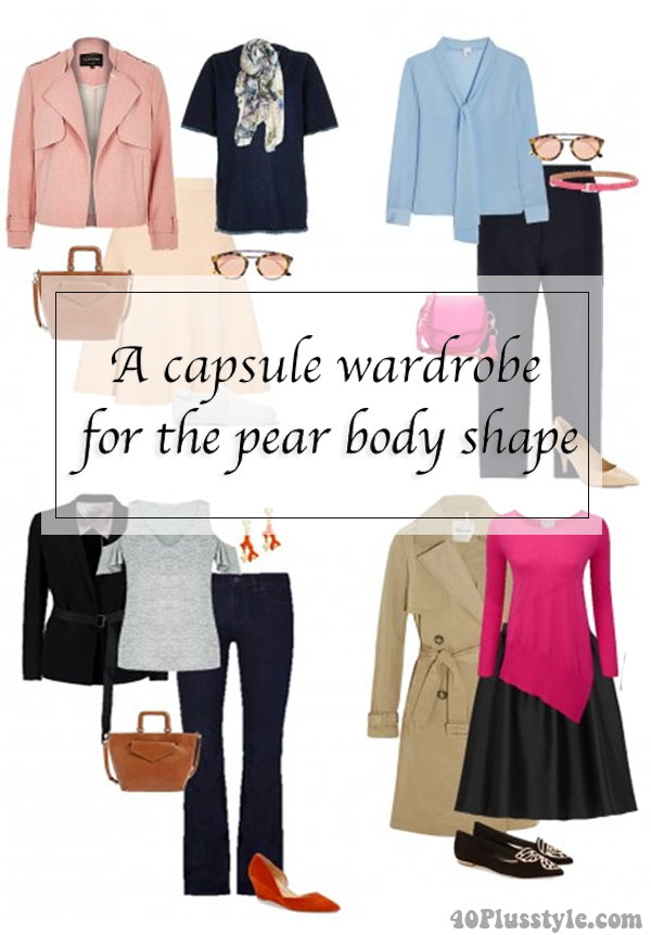 A capsule wardrobe for the pear body shape | 40plusstyle.com