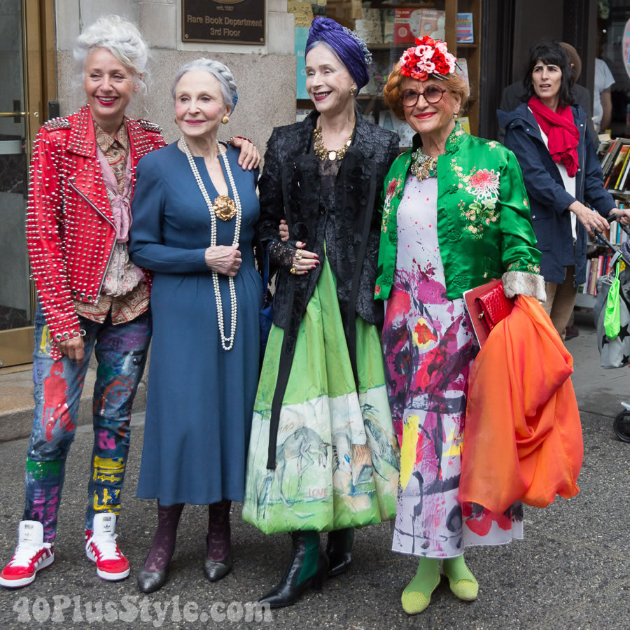 Streetsyle: Sarah-Jane Adams, Joyce Carpati, Beatrix Ost, and Magda | 40plusstyle.com