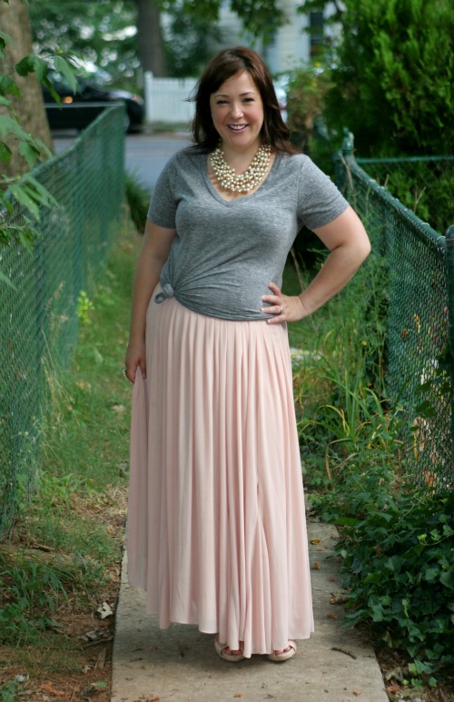 ann taylor maxi skirt | 40plusstyle.com