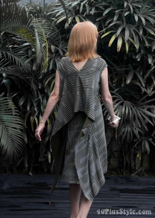 Silk printed dress | 40plusstyle.com