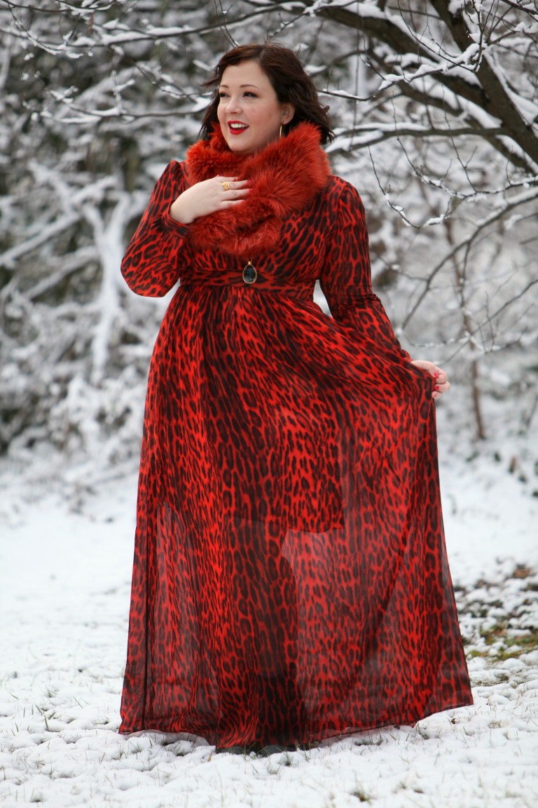 red leopard dress | 40plusstyle.com