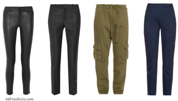 Emmanuelle Alt style Vogue pants leather | 40plusstyle.com