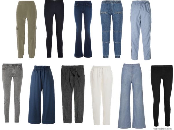 elastic waistband jeans pants comfortable | 40plusstyle.com