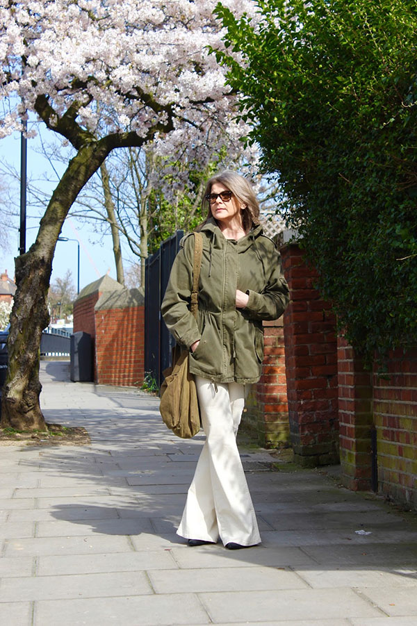 Parka outfit for spring | 40plusstyle.com