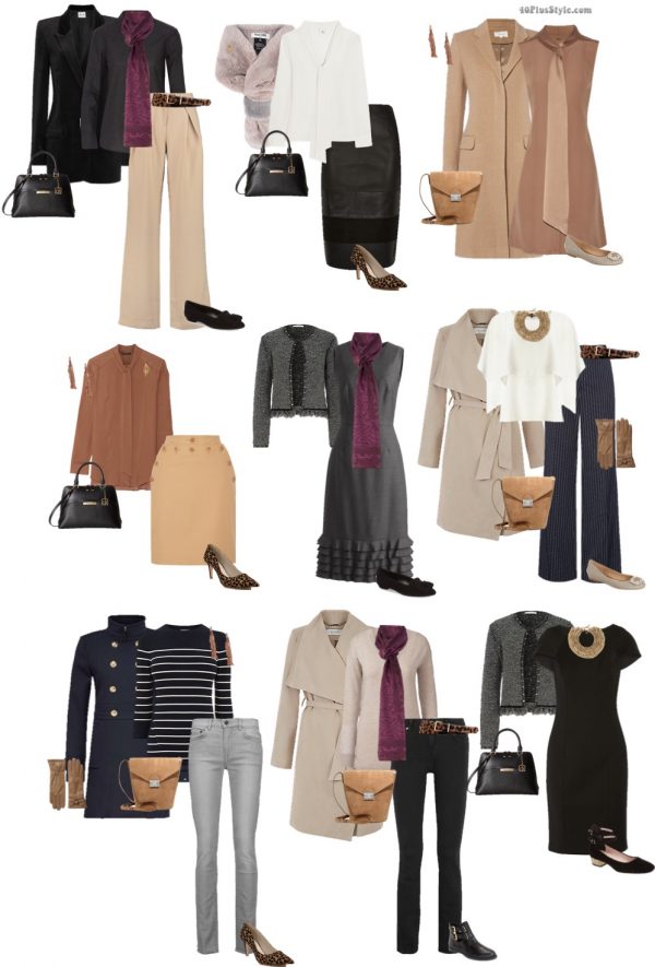 A capsule wardrobe for fall featuring tan shades - Which of these 9 ...