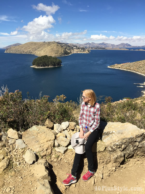 What I wore to Bolivia: plaid top | 40plusstyle.com