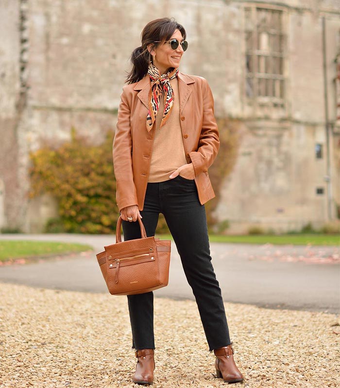 A capsule wardrobe featuring tan and camel