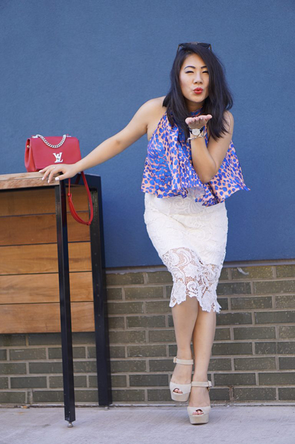 Ideas on how to wear a white Lace skirt | 40plusstyle.com