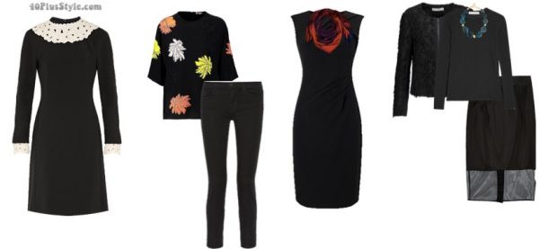 How to wear black over 40 and style tips: add pops of color to your black outfit | 40plusstyle.com