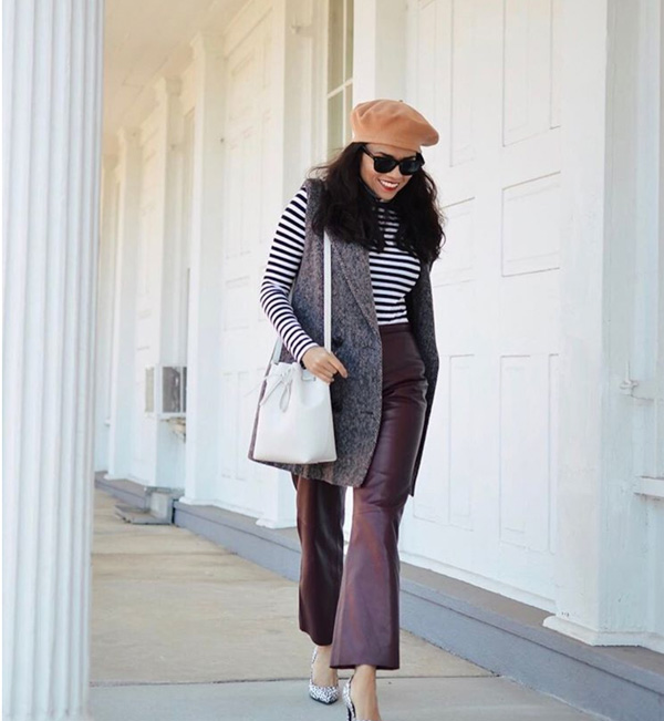 Chic striped outfit | 40plusstyle.com