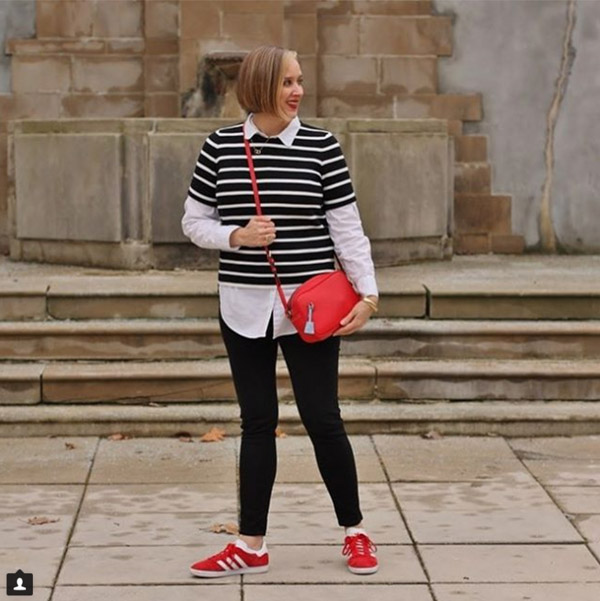 Layering with stripes | 40plusstyle.com