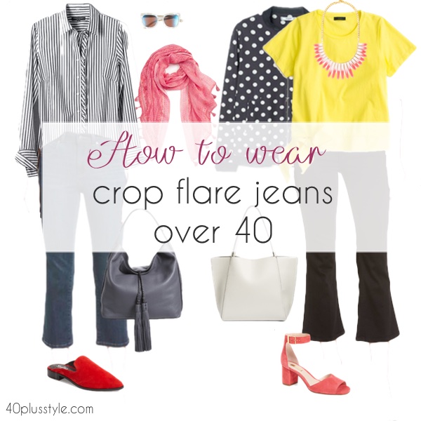 How to wear crop flare jeans over 40