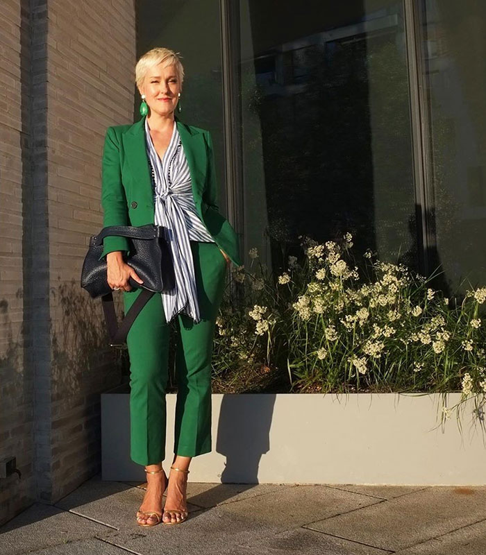 different shades of green outfit