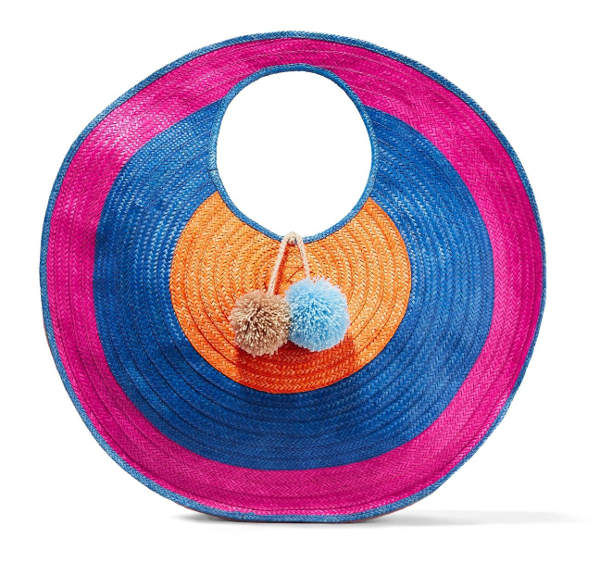 Round raffia tote bag by Sophie Anderson | 40plusstyle.com