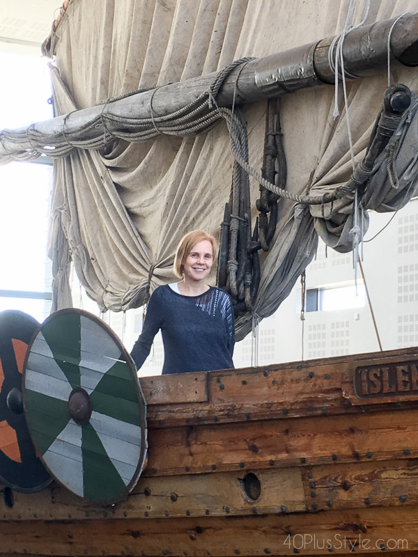 On a galleon in Iceland | 40plusstyle.com