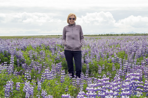 A lovely lavender meadow in Iceland | 40plusstyle.com