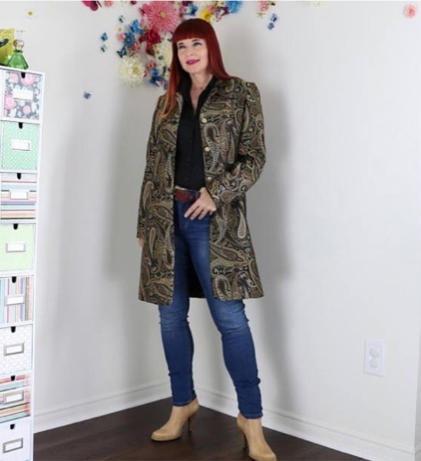 printed paisley coat | 40plusstyle.com