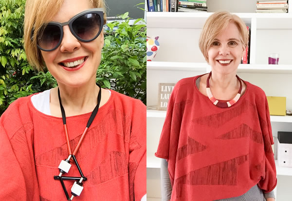 Wearing a statement necklace | 40plusstyle.com
