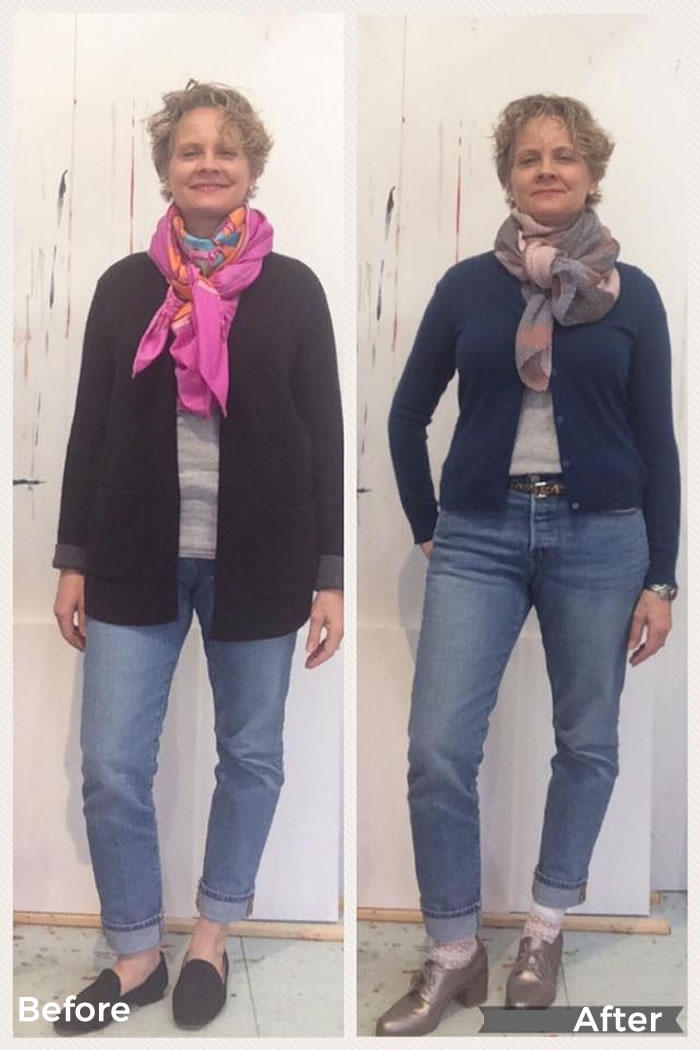 Staci before and after the 21 steps style course | 40plusstyle.com