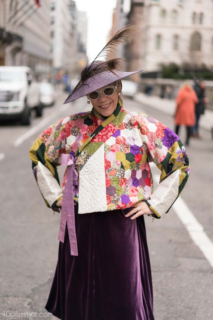 Oriental textile inspired crop jacket - Easter Parade outfits | 40plusstyle.com