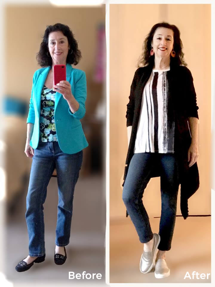 Ellen - Before and after the 21 steps style course | 40plusstyle.com