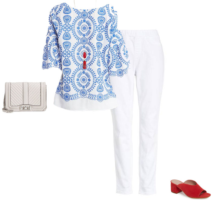 Chic white pants and top outfit - The best outfits to wear for Mother's Day brunch | 40plusstyle.com