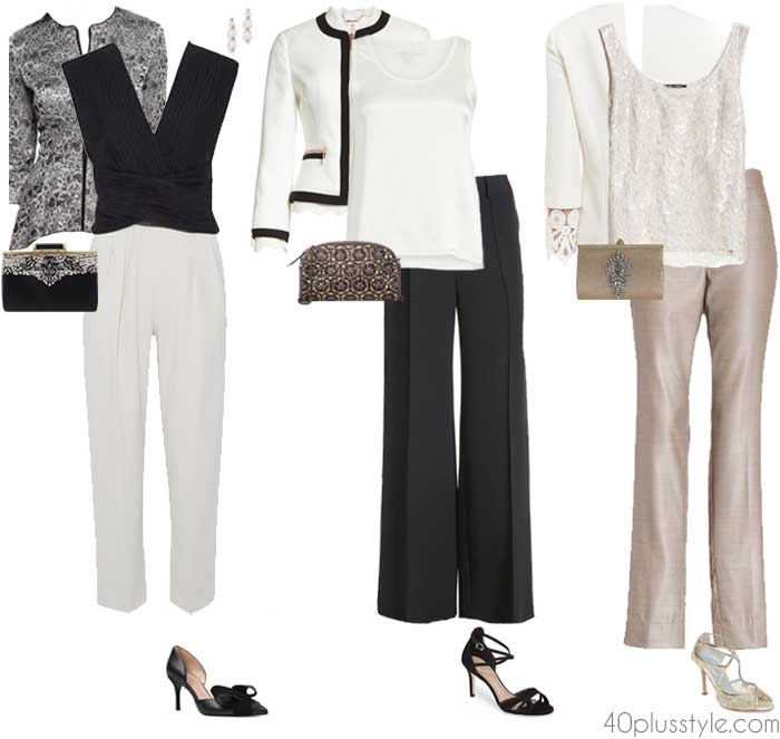 Pants set for a wedding attire | 40plusstyle.com