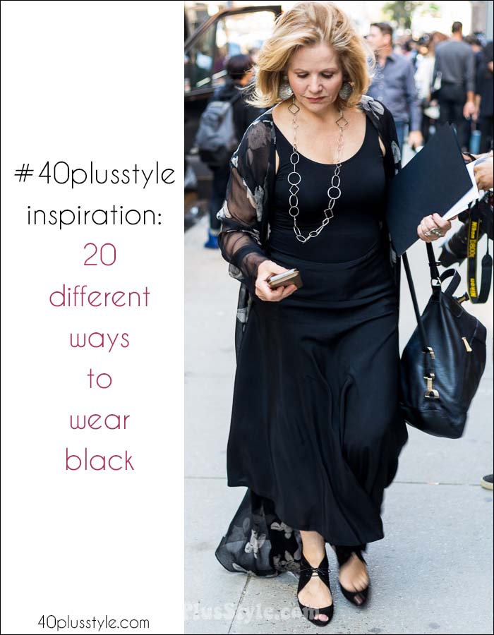 #40plusstyle inspiration: 20 different ways to wear black | 40plusstyle.com