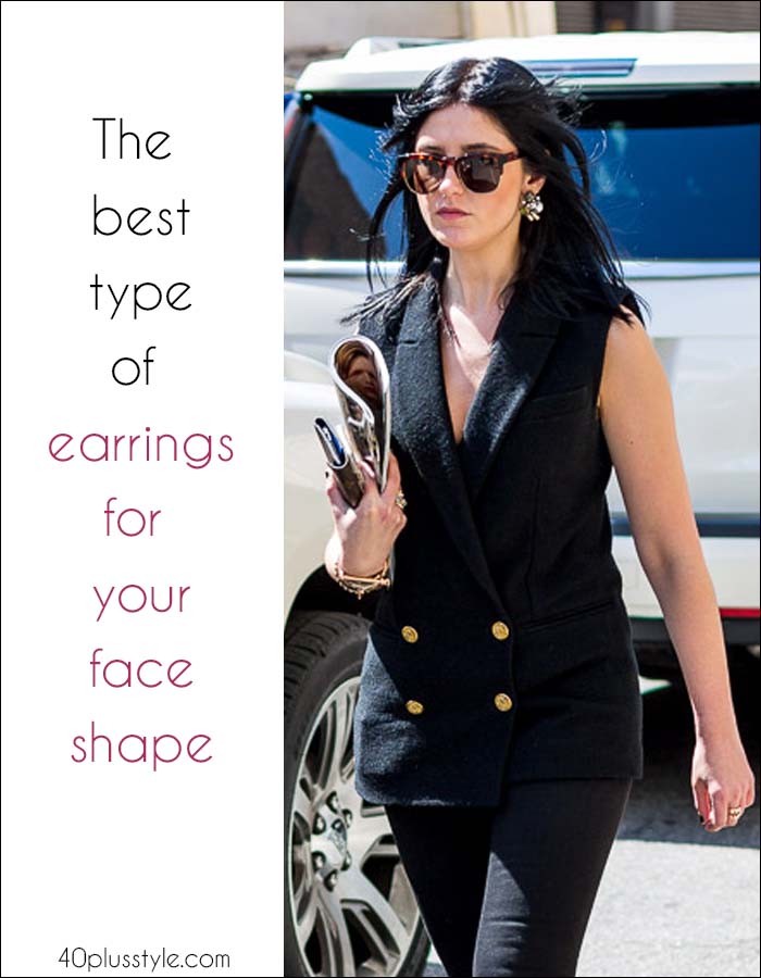 The best types of earrings for your face shape | 40plusstyle.com