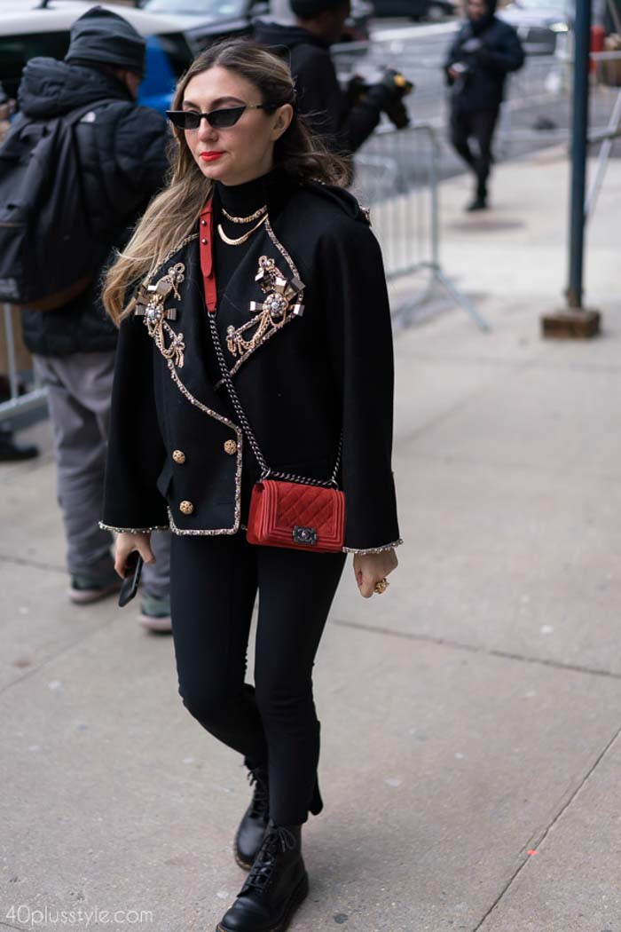 Studded jackets - The best street style looks from New York fashion week | 40plusstyle.com