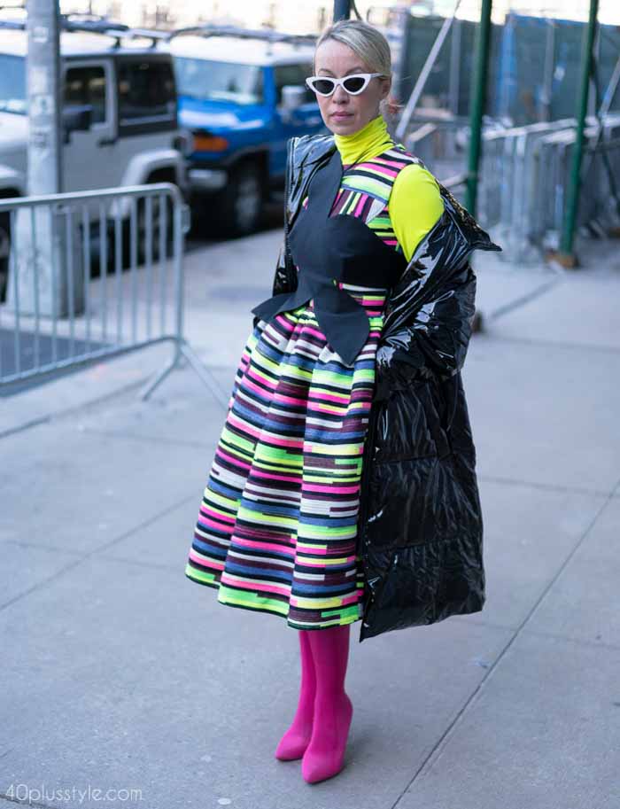 Bold looks - The best street style looks from New York fashion week | 40plusstyle.com