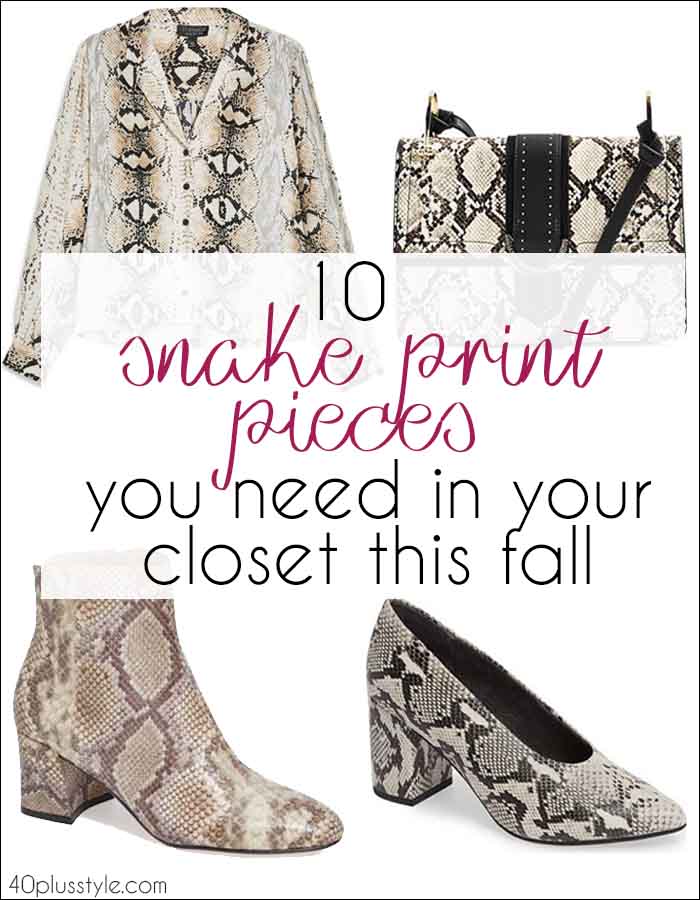 10 of the best snake print pieces - including some fabulous snakeskin booties | 40plusstyle.com