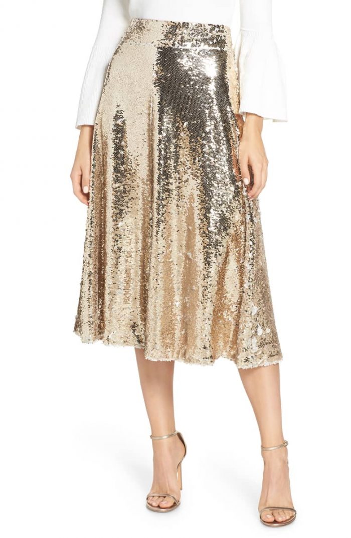 Sequin skirts for women over 40 | 40plusstyle.com