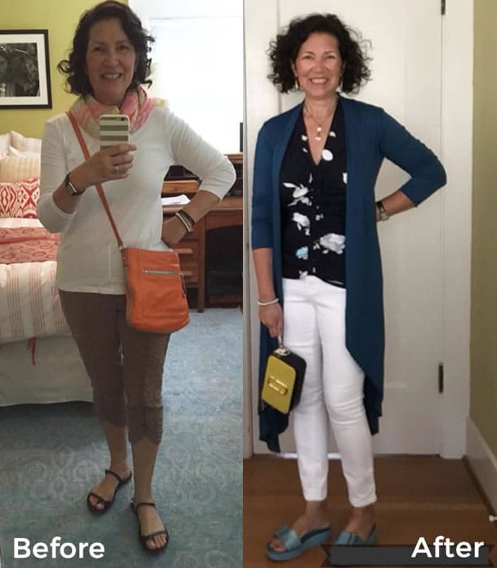 Before and after the 21 steps style course – Loving these style transformations!