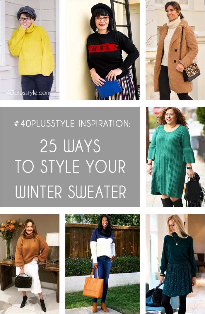 25 ways to style your winter sweater | 40plusstyle.com