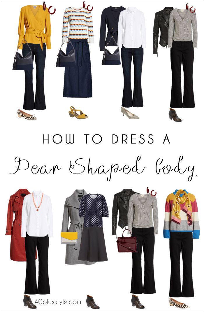 best outfits for pear shaped women