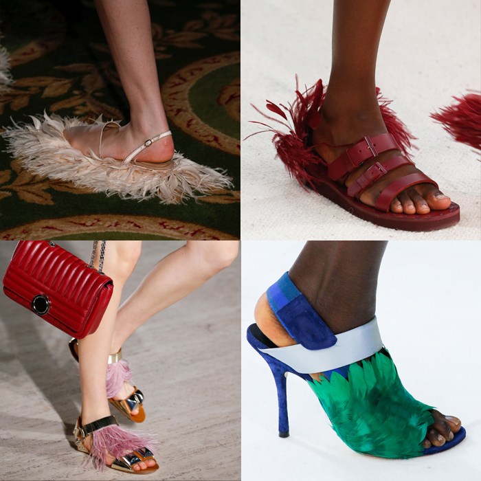 Feathers on shoes for women over 40 | 40plusstyle.com