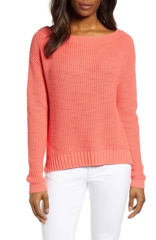 how to style a coral sweater | 40plusstyle.com