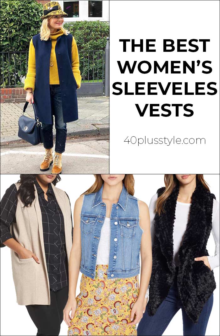 The best women's sleeveless vests | 40plusstyle.com