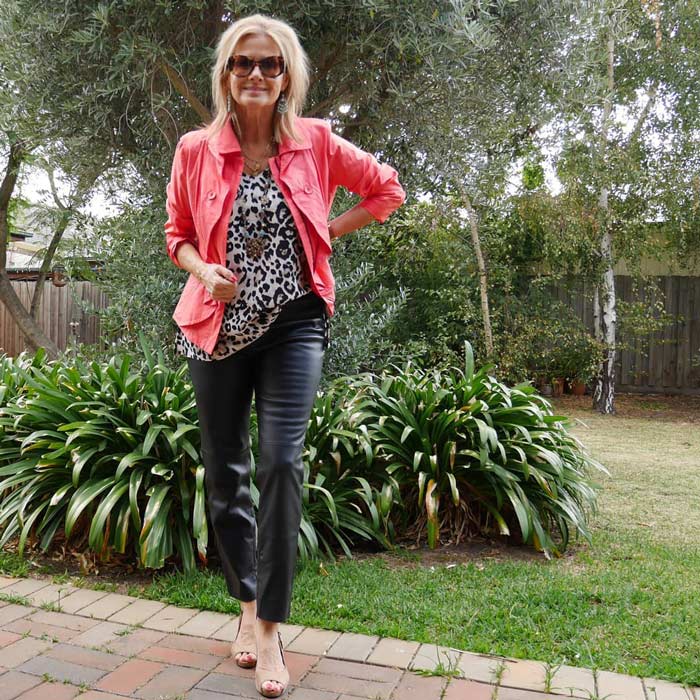 coral blazer | 40plusstyle.com