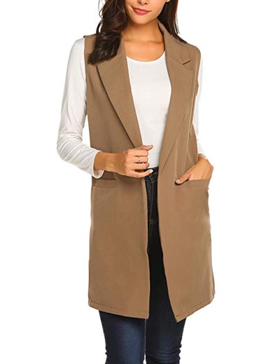 Stylish sleeveless jackets | 40plusstyle.com