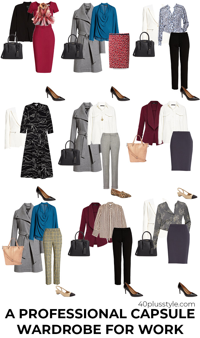 A Professional Capsule Wardrobe for Work | 40plusstyle.com