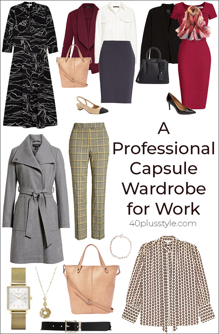 A Professional Capsule Wardrobe for Work | 40plusstyle.com