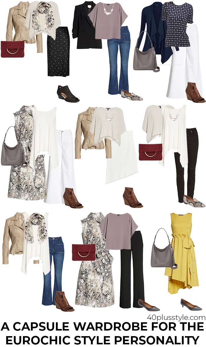 A capsule wardrobe and style guide for the EUROCHIC style personality