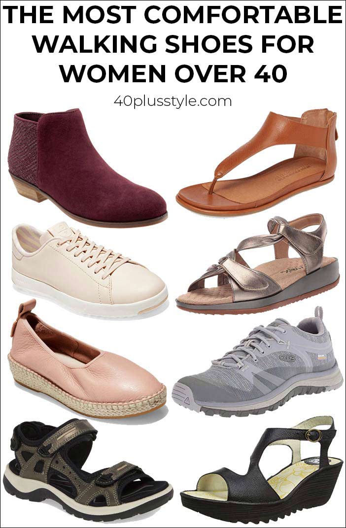 the most comfortable walking shoes for women over 40 | 40plusstyle.com