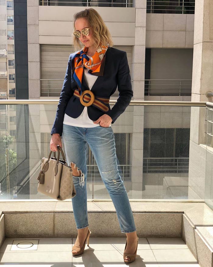 How to wear a scarf and look fabulous over 40